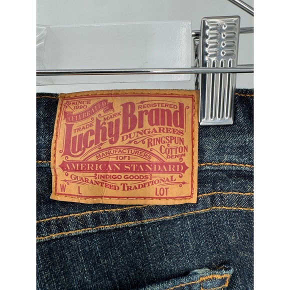 Lucky‎ Brand Jeans Womens 10 American Standard Dungarees Denim Jeans Dark Wash - Picture 10 of 15